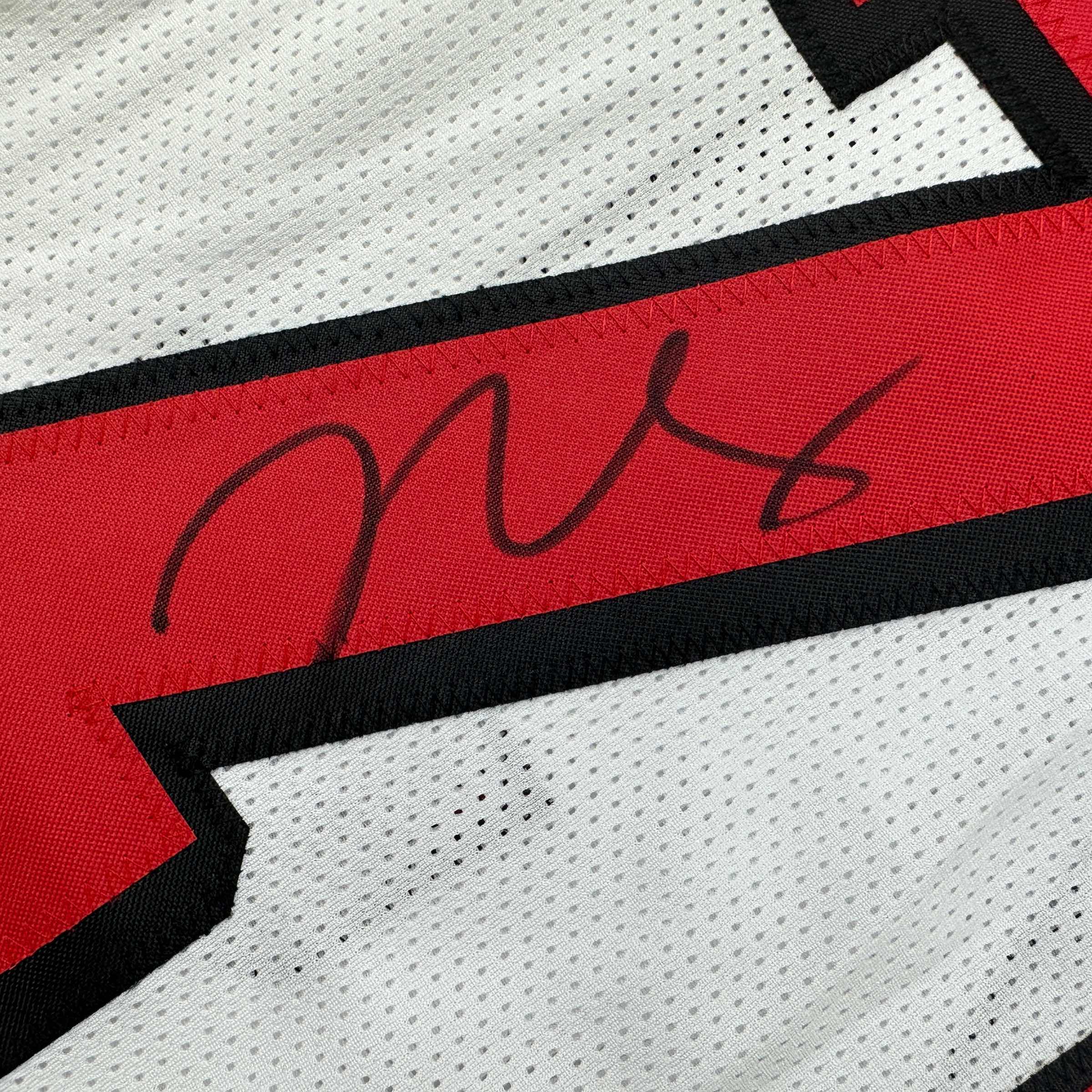 Autographed/Signed Trent Williams San Francisco Alternate White Football Jersey Beckett BAS COA