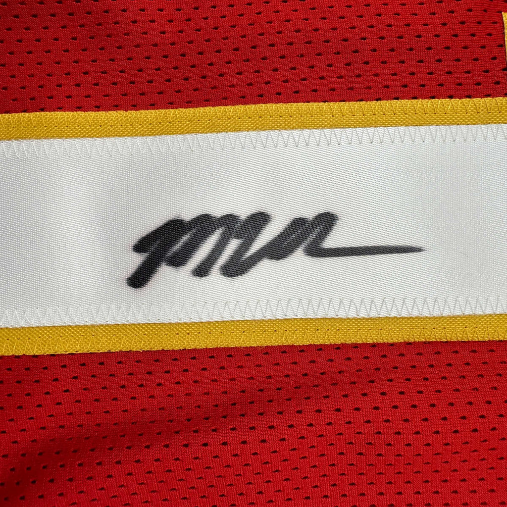 Autographed/Signed Marquez Valdes-Scantling Kansas City Red Football Jersey JSA COA