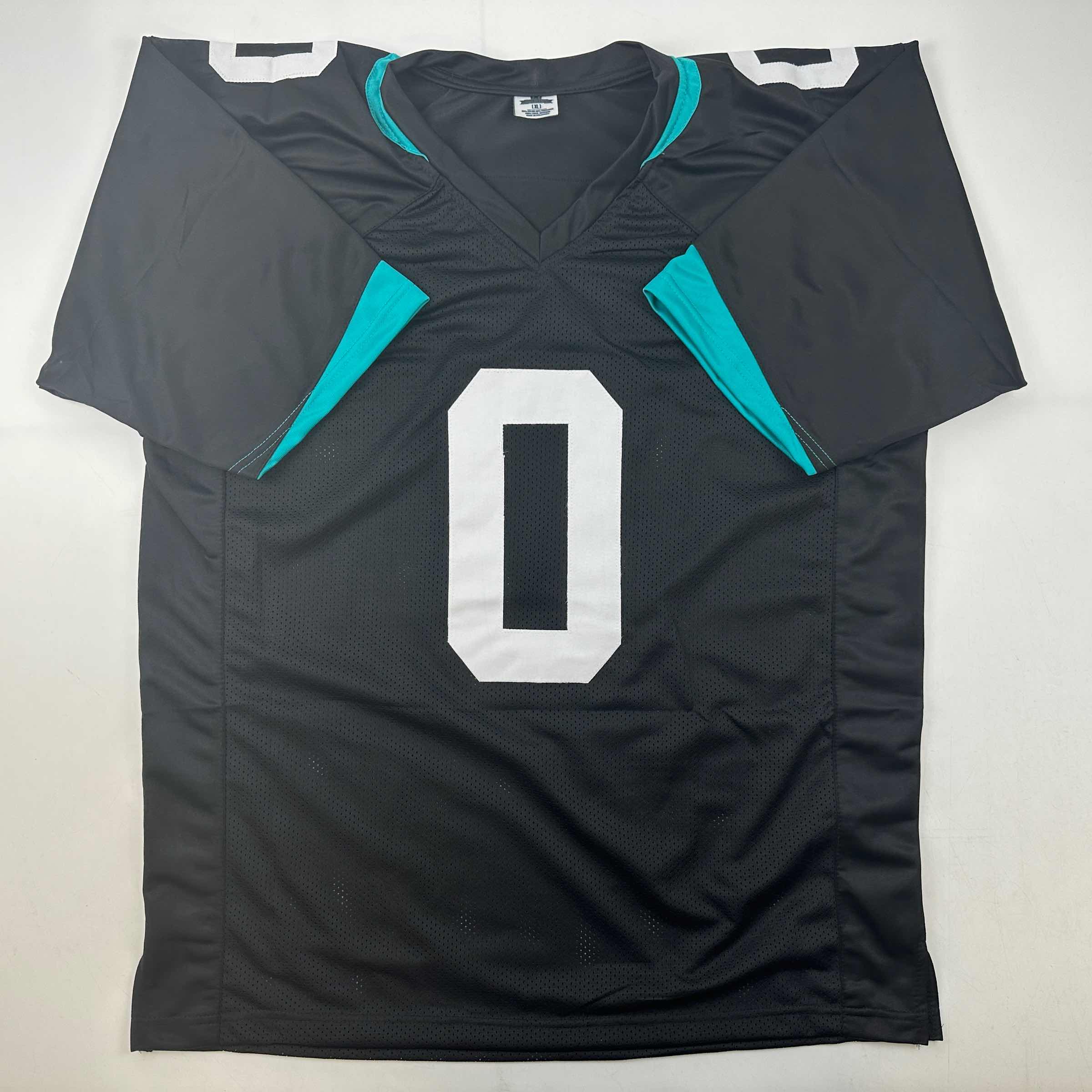 Autographed/Signed Calvin Ridley Jacksonville Black Football Jersey Beckett BAS COA