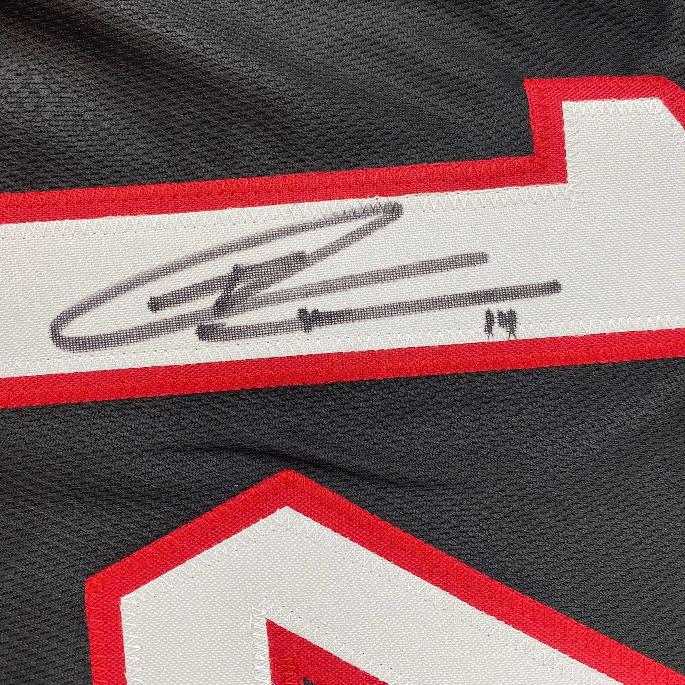 Autographed/Signed Tyler Herro Miami Black Basketball Jersey JSA COA