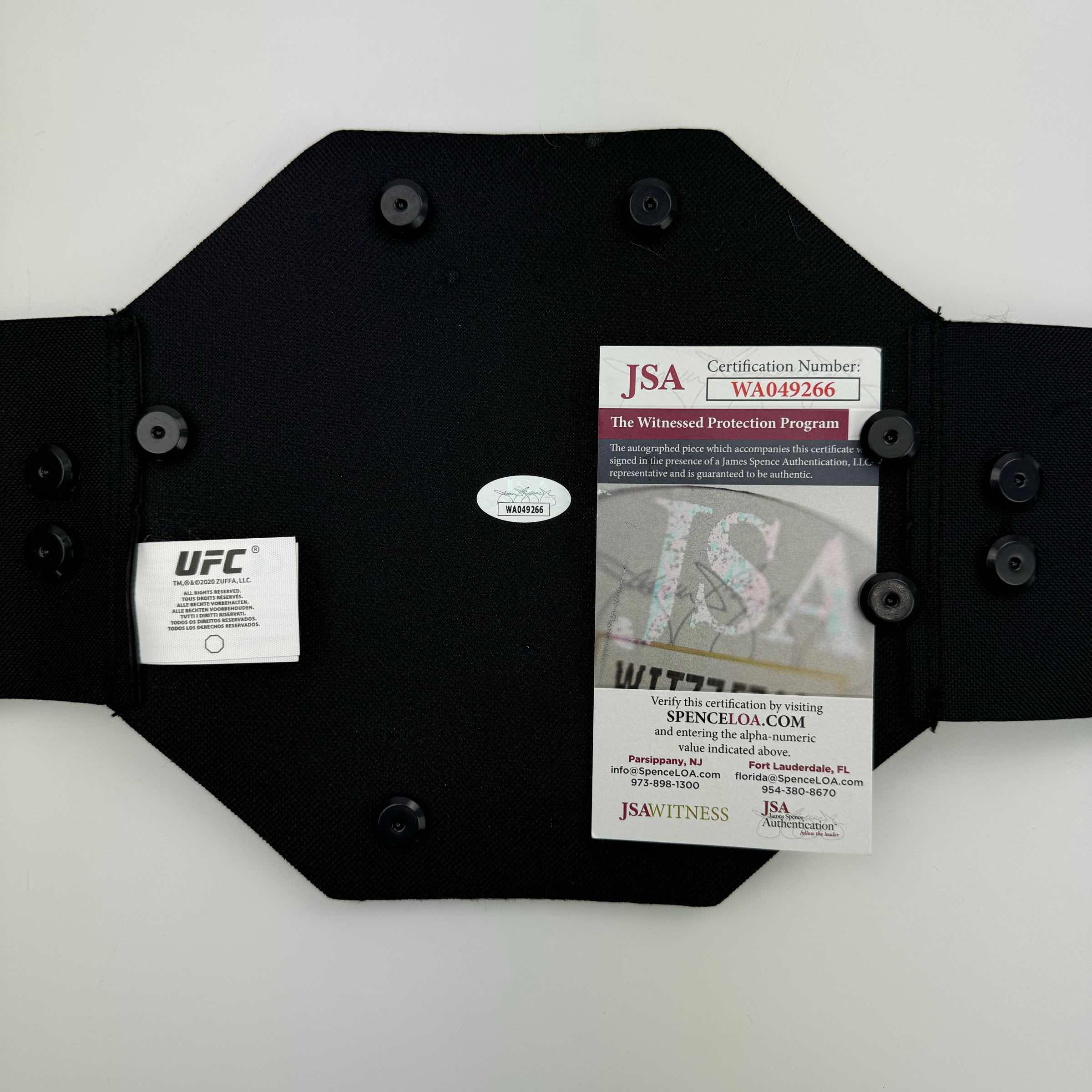 Autographed/Signed "Thug" Rose Namajunas Black Replica UFC Championship Title Belt JSA COA