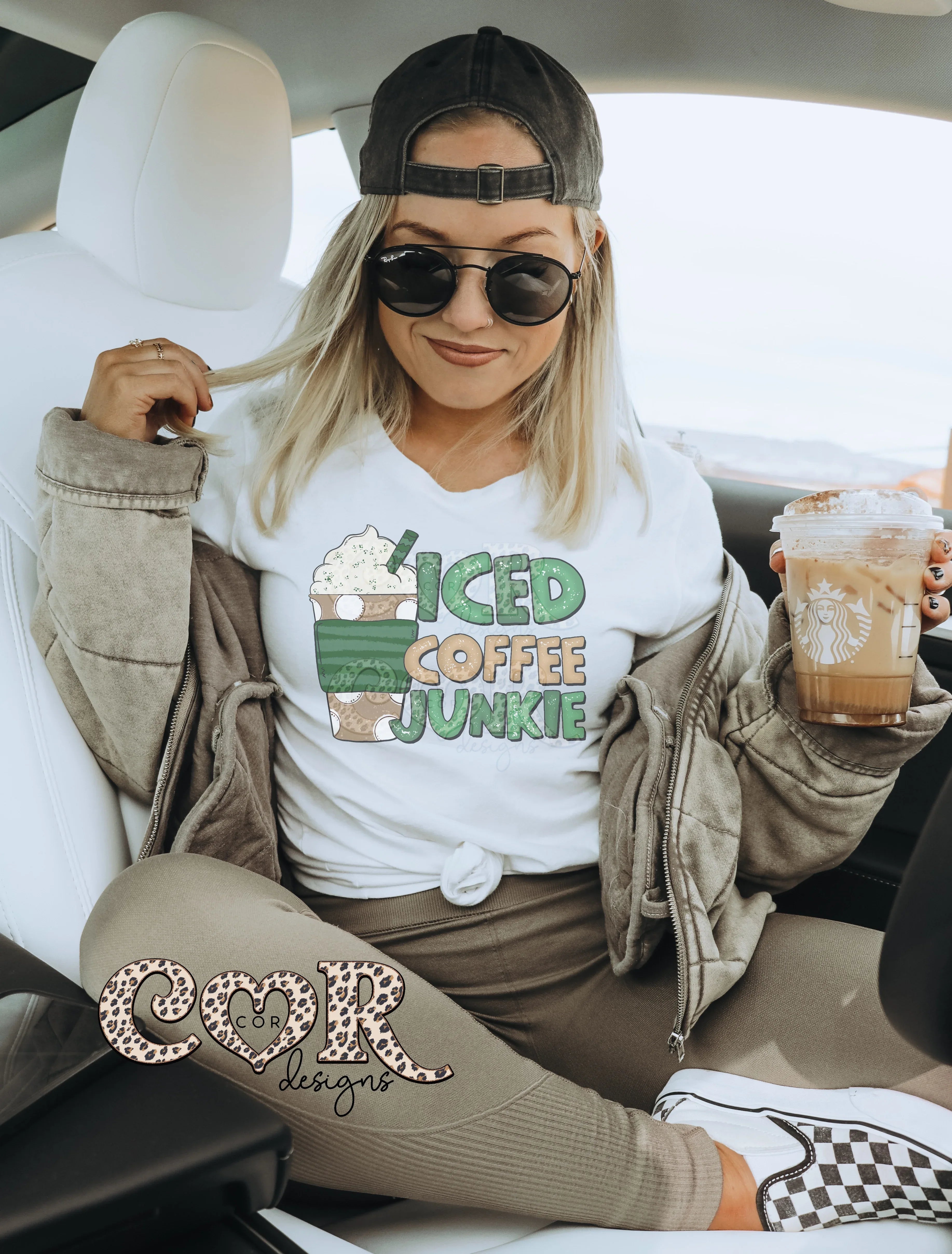 Iced Coffee Junkie Graphic Tee