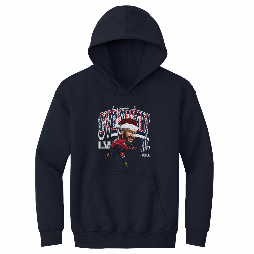 Alex Ovechkin Washington Cartoon Santa Hat WHT