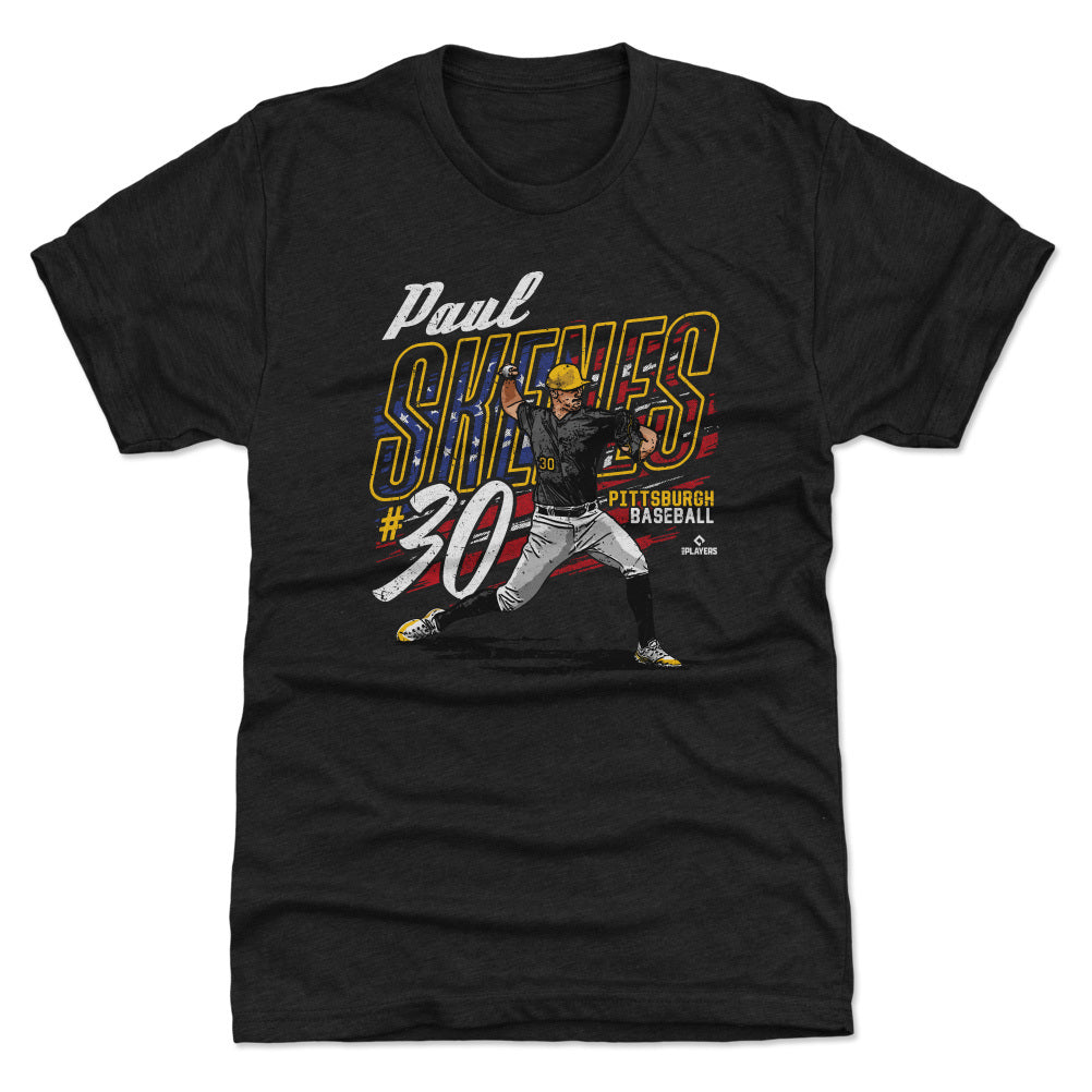 Paul Skenes Pittsburgh American Flag WHT