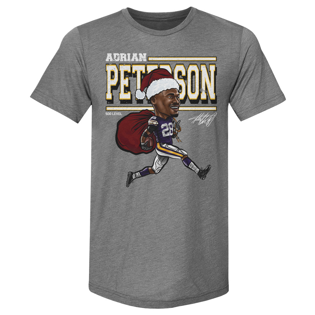 Adrian Peterson Minnesota Cartoon Santa Hat WHT