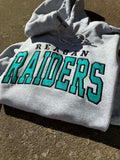 Custom Arched Varsity Fabric Applique Embroidered Hoodie