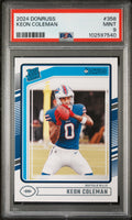 Graded 2024 Panini Donruss Keon Coleman #358 Rookie RC Football Card PSA 9 Near Mint