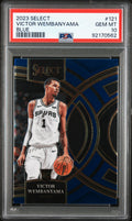 Graded 2023 Panini Select Victor Wembanyama #121 Blue Rookie RC Basketball Card PSA 10 Gem Mint