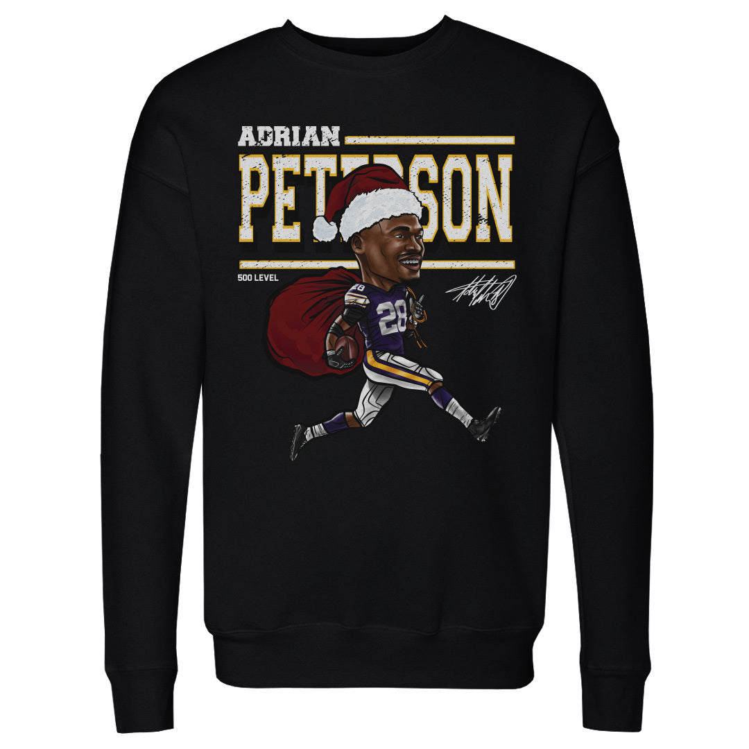 Adrian Peterson Minnesota Cartoon Santa Hat WHT