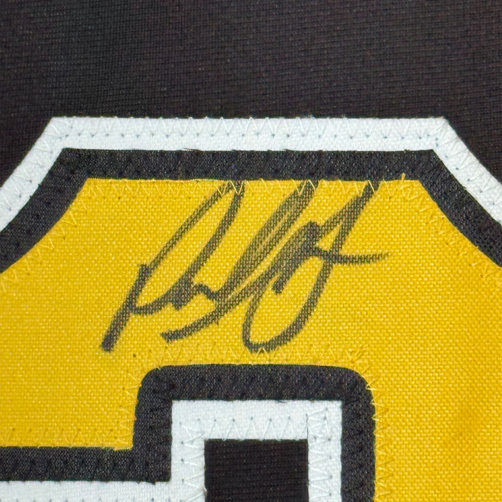 Framed Autographed/Signed Paul Skenes 35x39 Pittsburgh Black Baseball Jersey JSA COA