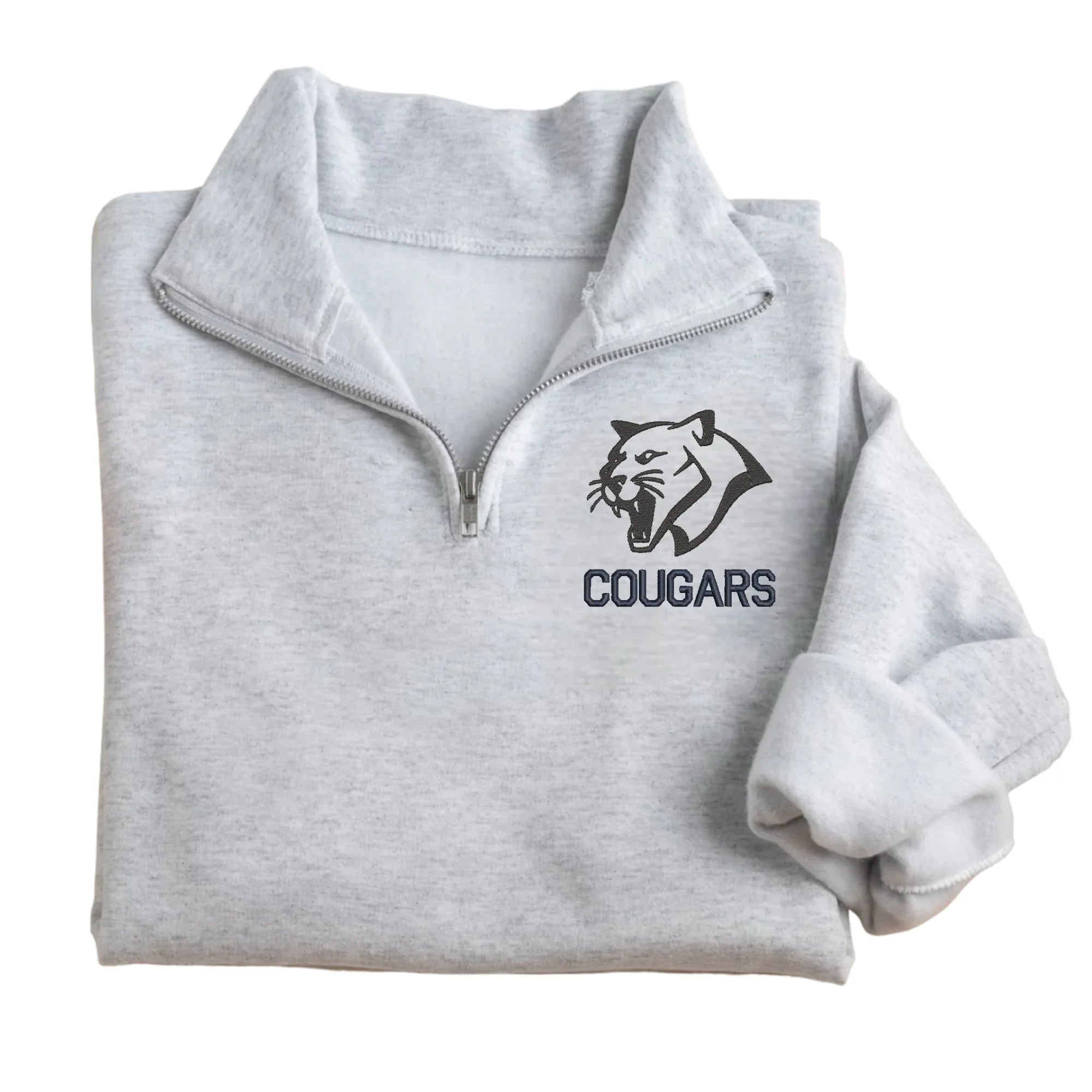 Cougars Embroidered Quarter Zip Fleece Sweatshirt
