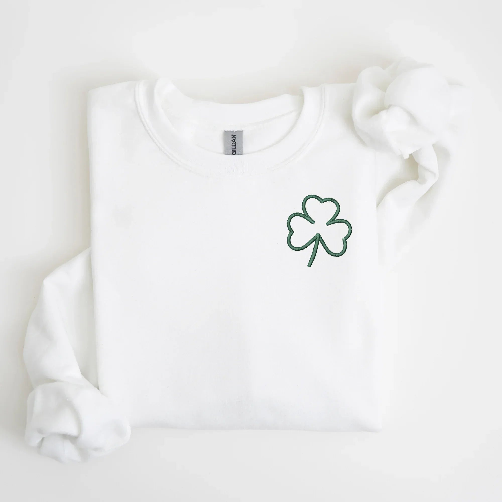 Clover Left Chest Embroidered Sweatshirt | QUICK SHIP