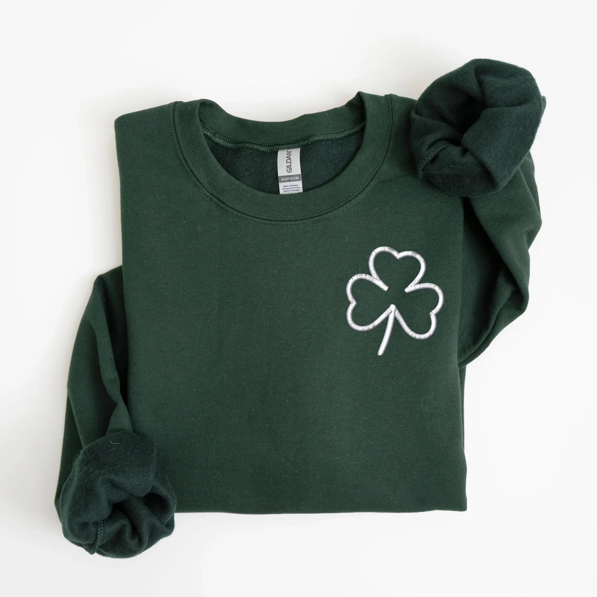 Clover Left Chest Embroidered Sweatshirt | QUICK SHIP