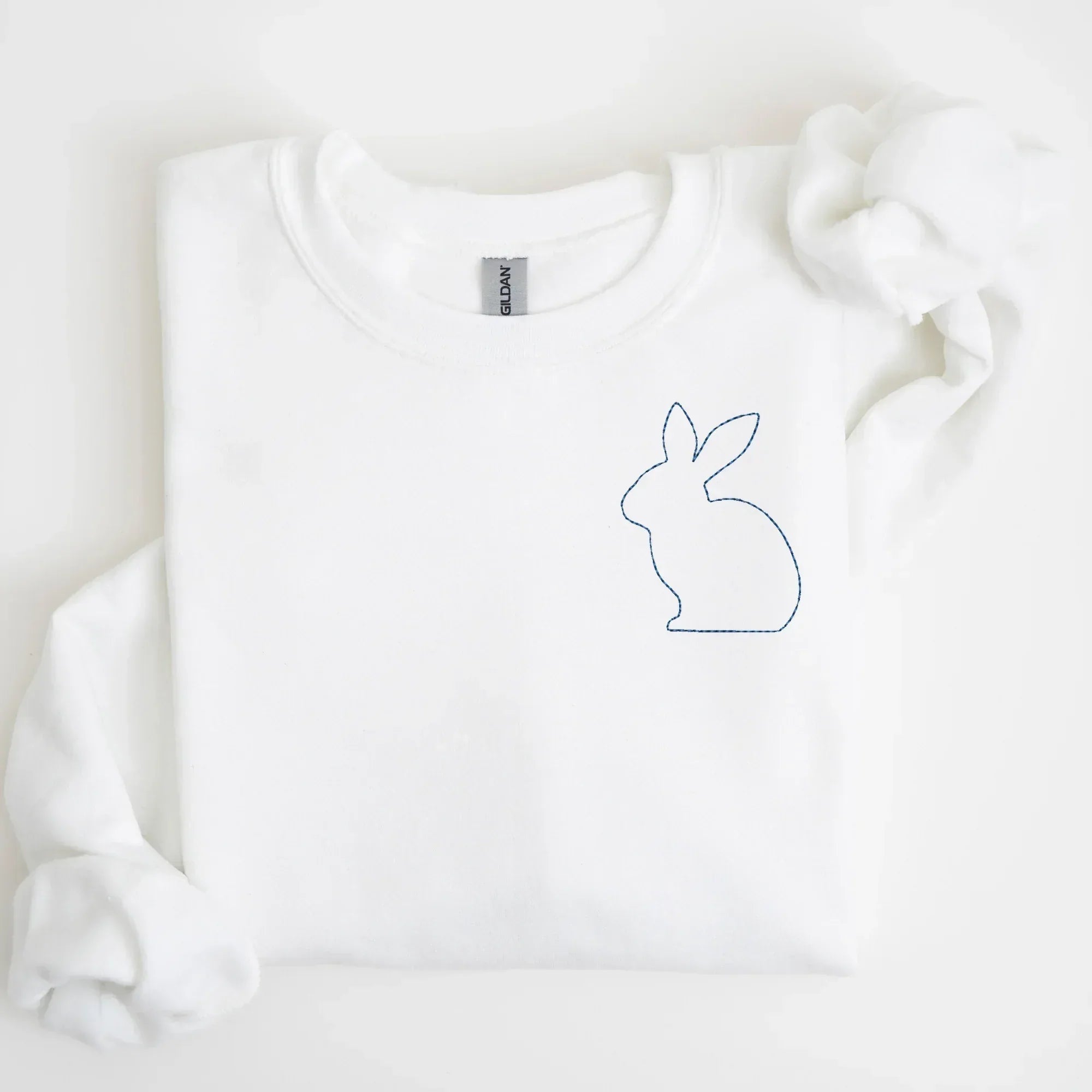 Stitched Bunny Left Chest Embroidered Sweatshirt | QUICK SHIP