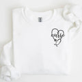 Nurse Left Chest Embroidered Sweatshirt | QUICK SHIP