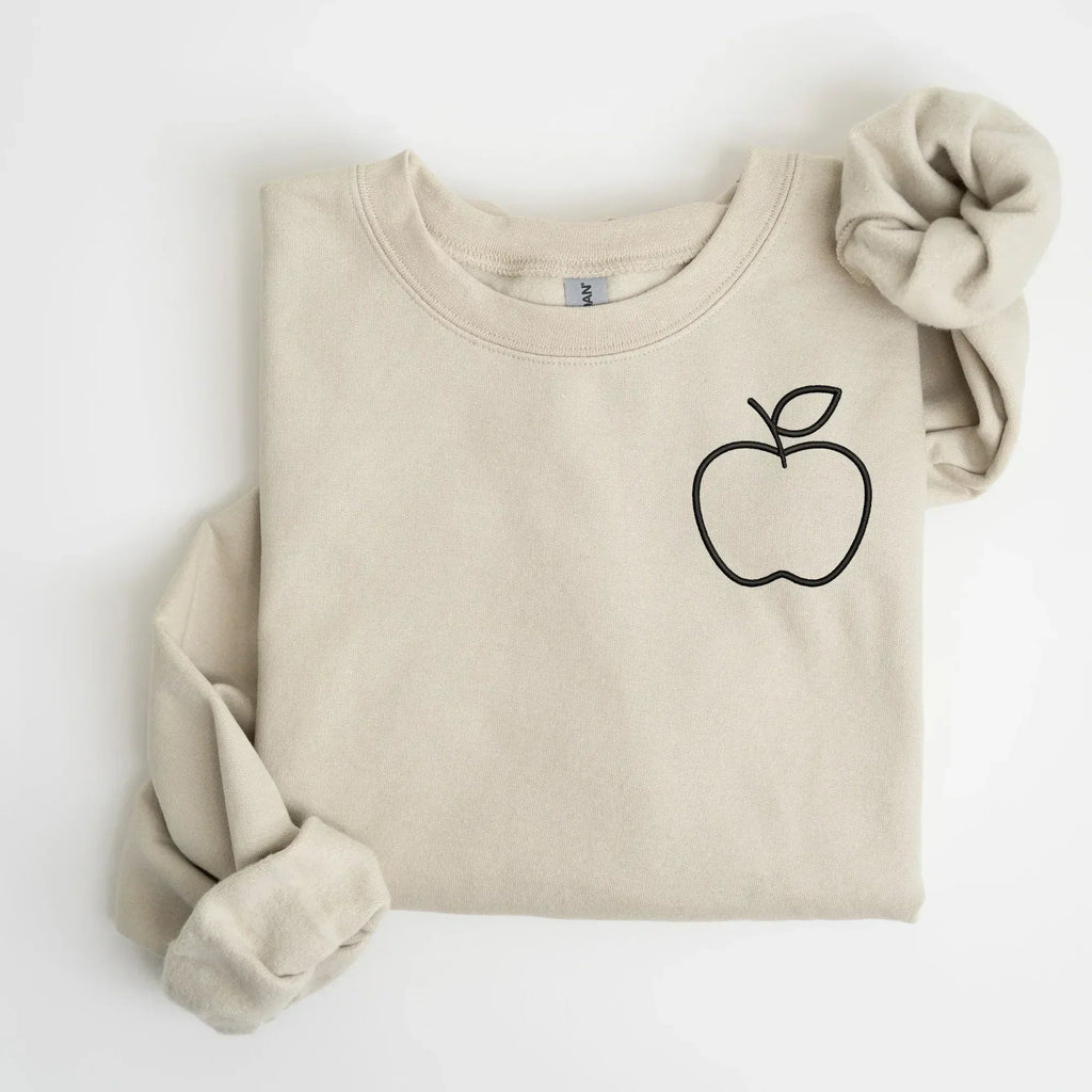 Apple Left Chest Embroidered Sweatshirt | QUICK SHIP