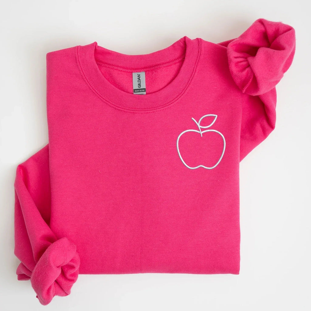 Apple Left Chest Embroidered Sweatshirt | QUICK SHIP
