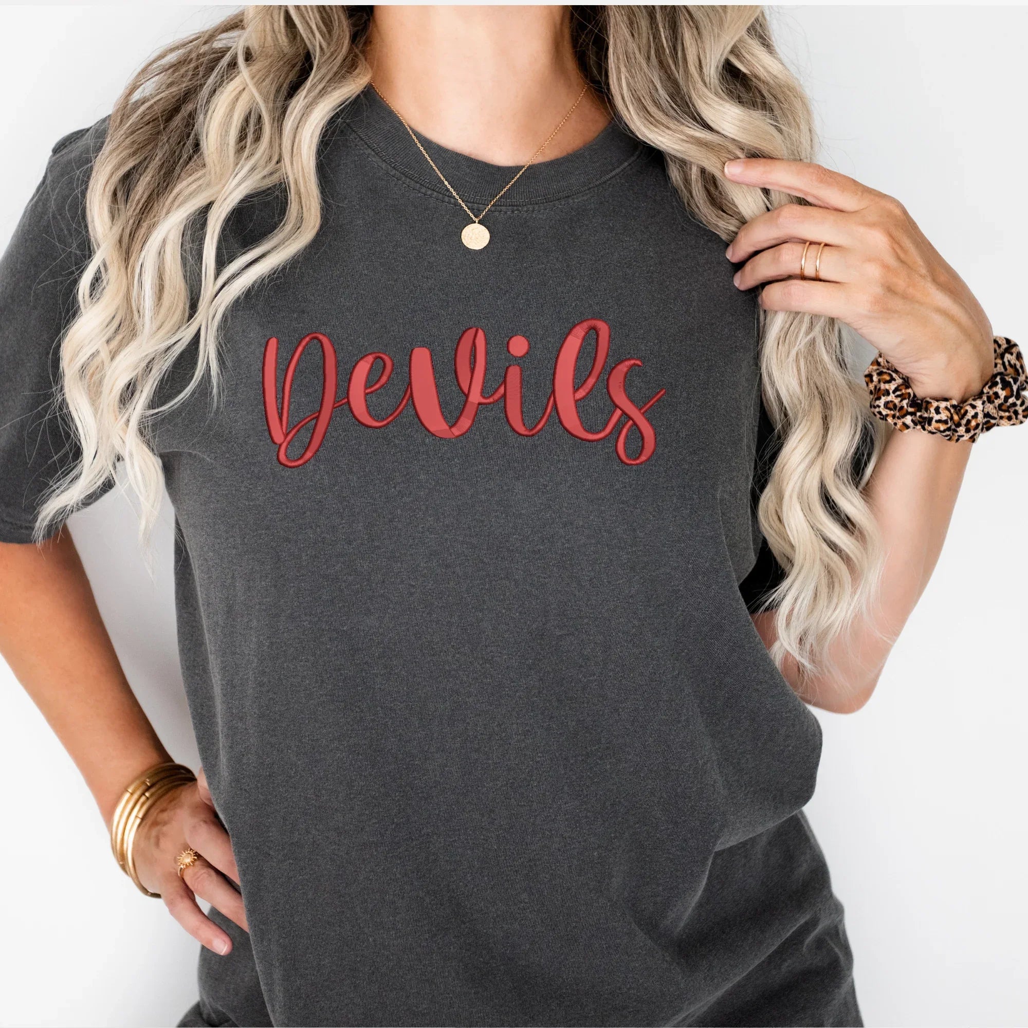 Devils 3D Puff Embroidered Shirt