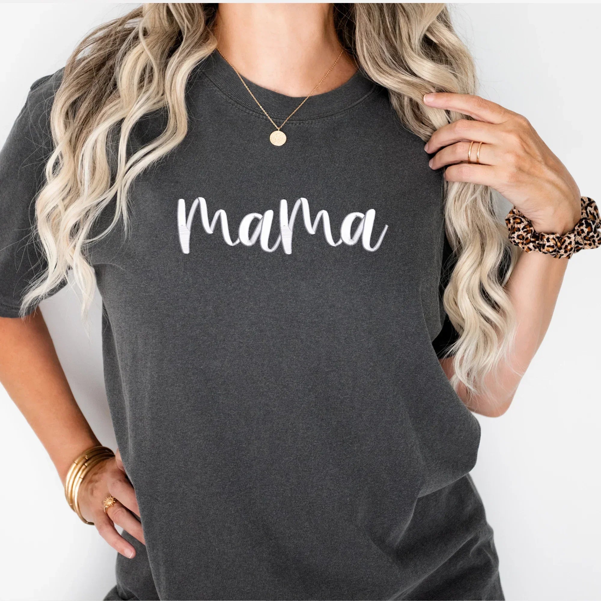 Mama 3D Puff Embroidered Shirt