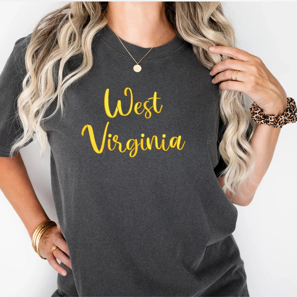 West Virgina 3D Puff Embroidered Shirt