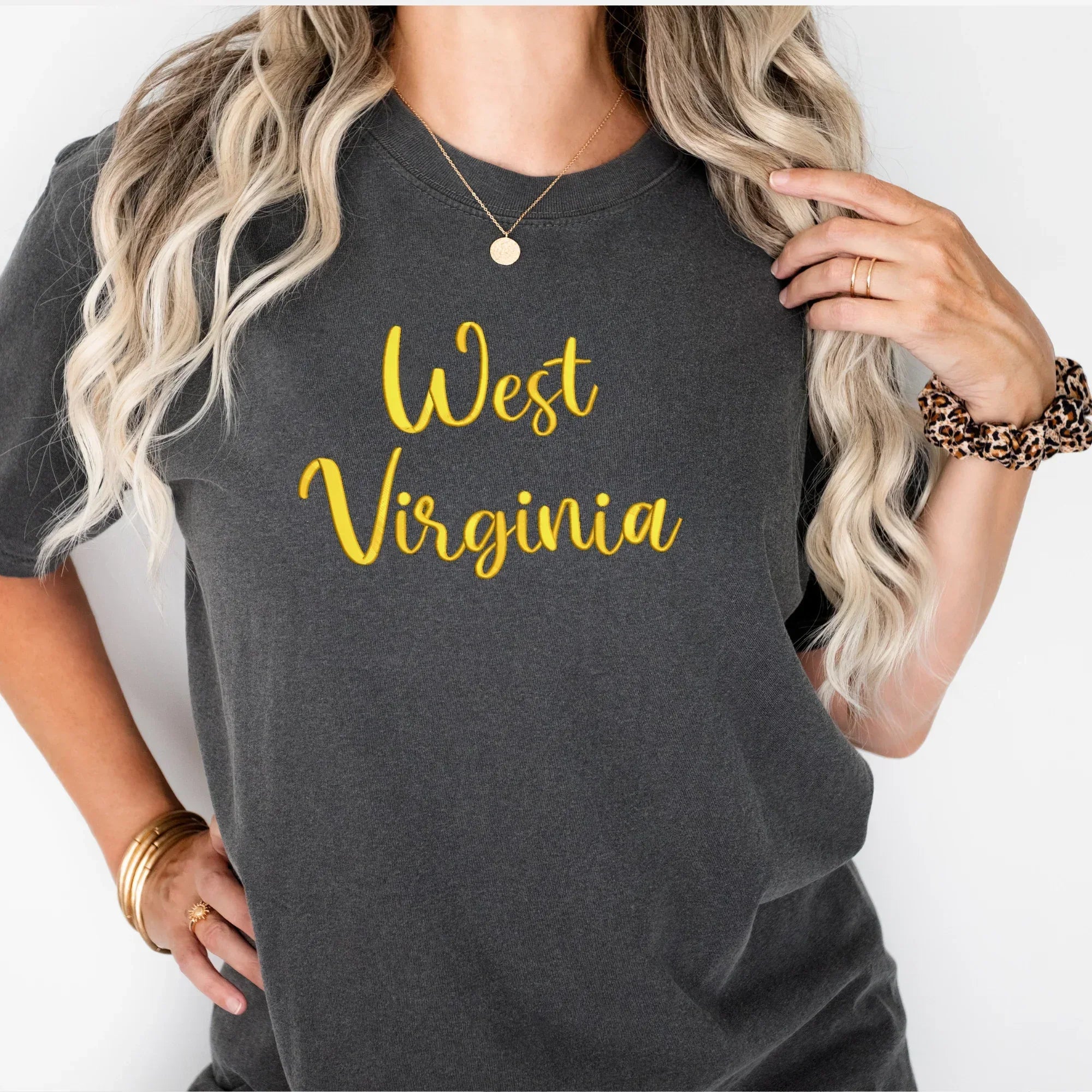 West Virgina 3D Puff Embroidered Shirt