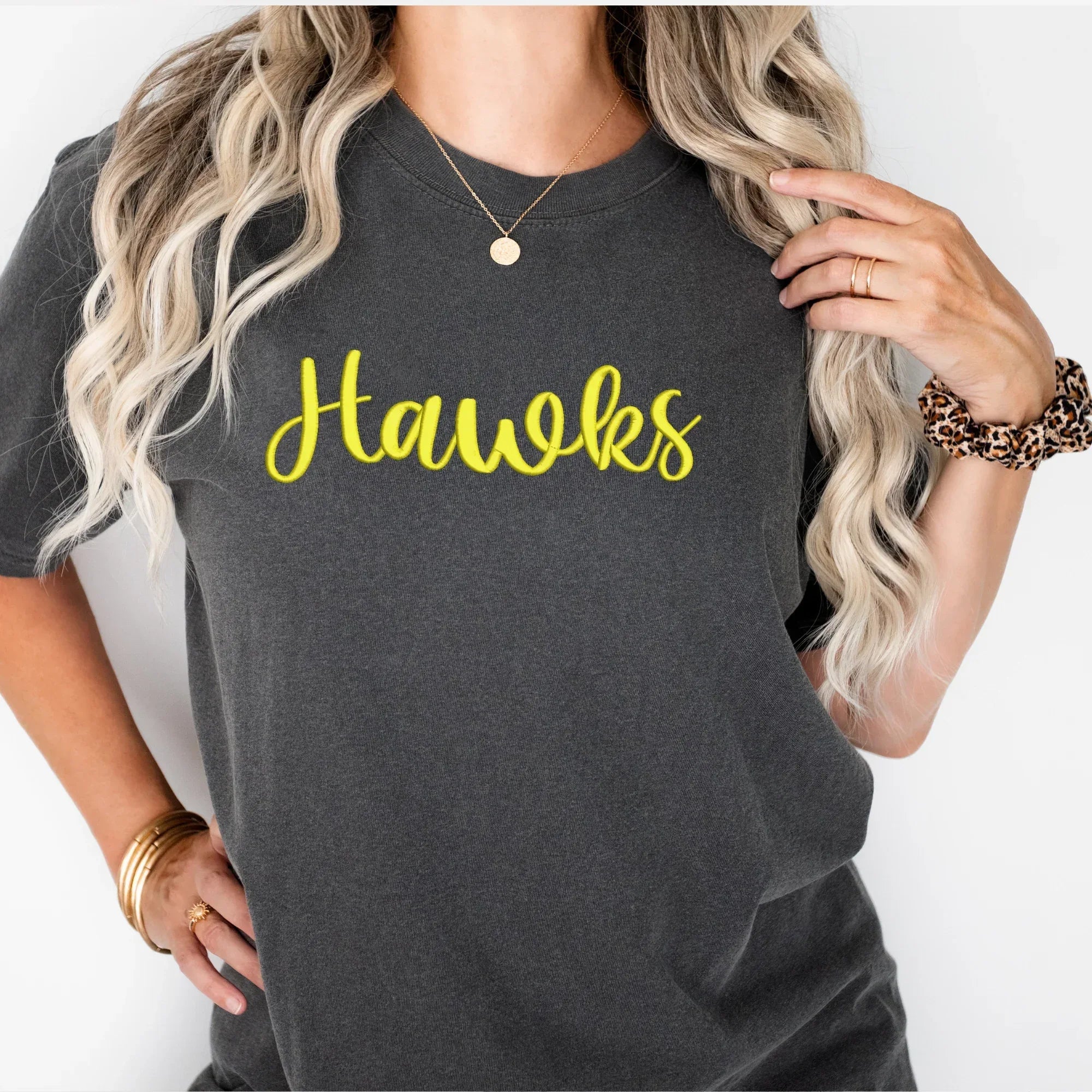 Hawks 3D Puff Embroidered Shirt
