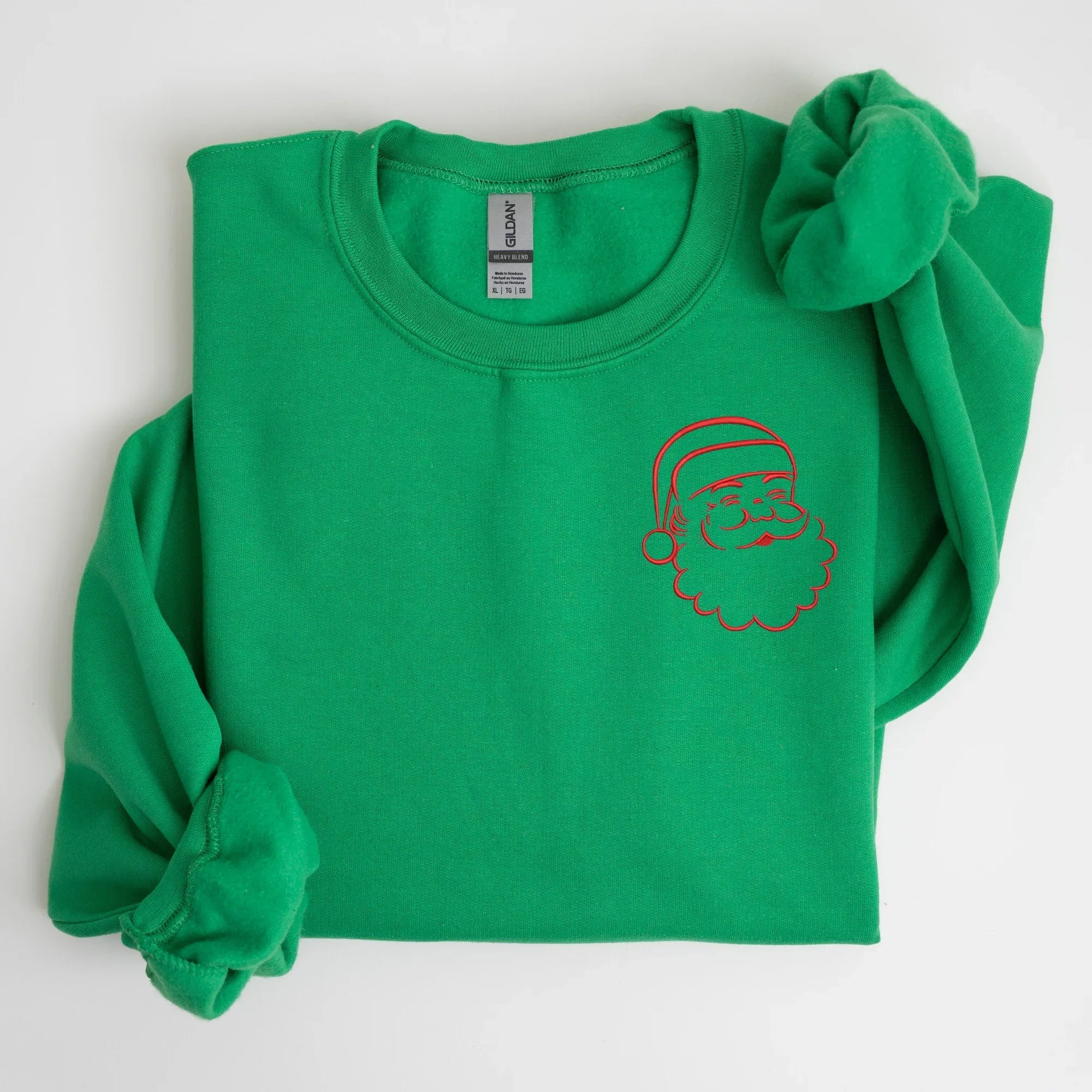 Santa Embroidered Sweatshirt | QUICK SHIP