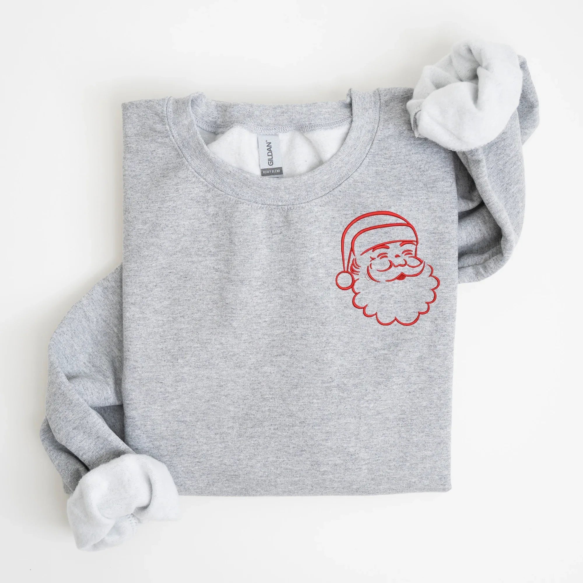 Santa Embroidered Sweatshirt | QUICK SHIP