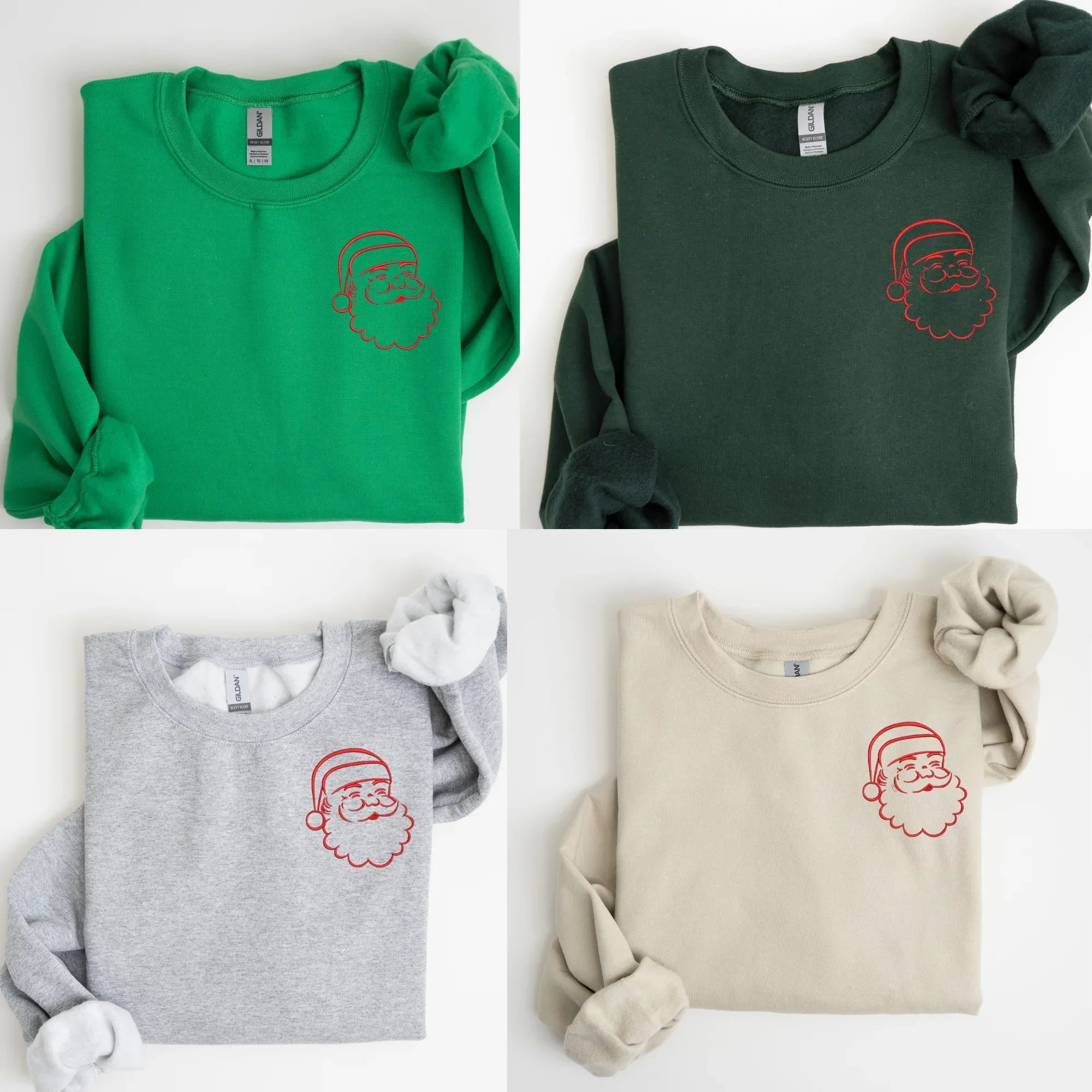 Santa Embroidered Sweatshirt | QUICK SHIP