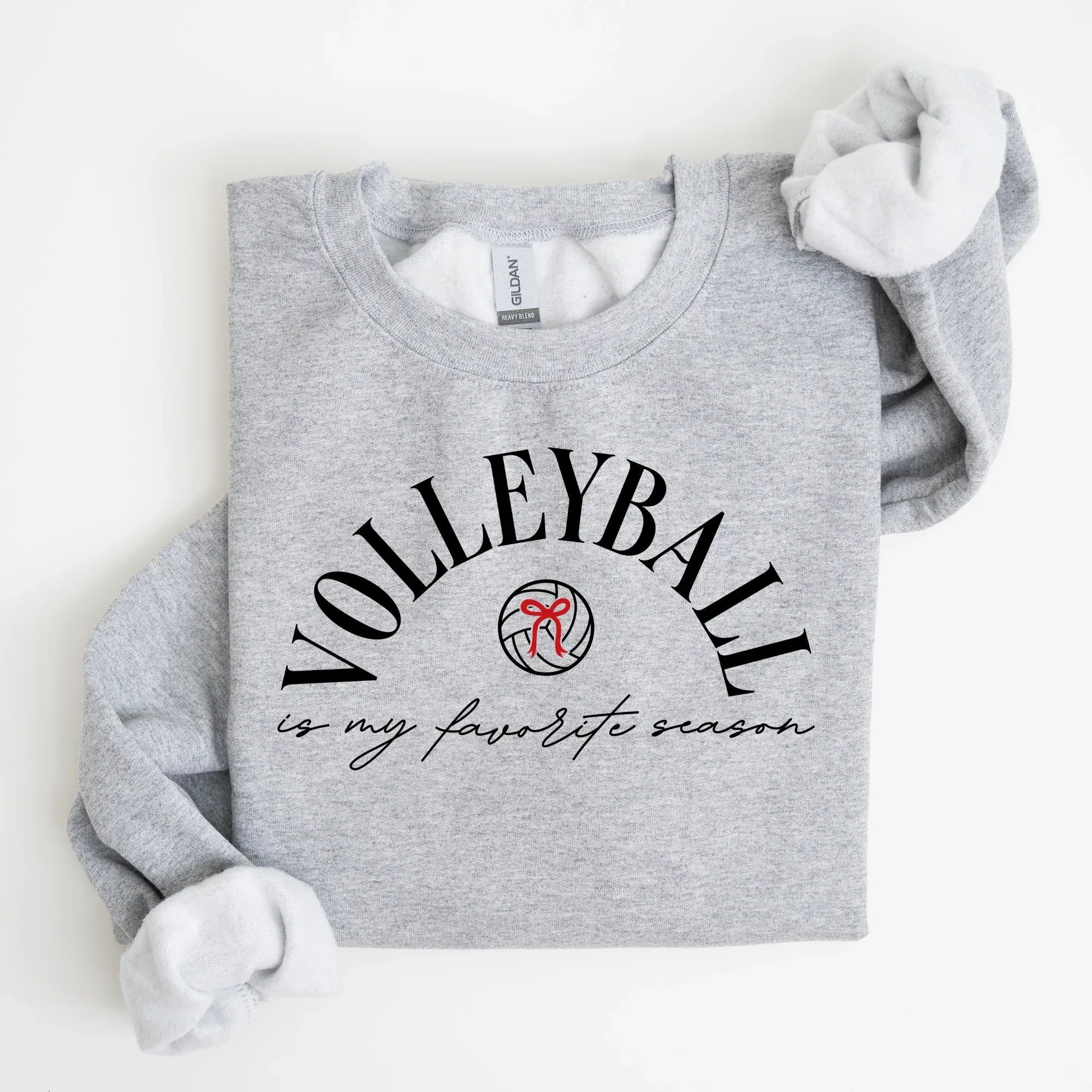 Volleyball Is My Favorite Season Embroidered Sweatshirt