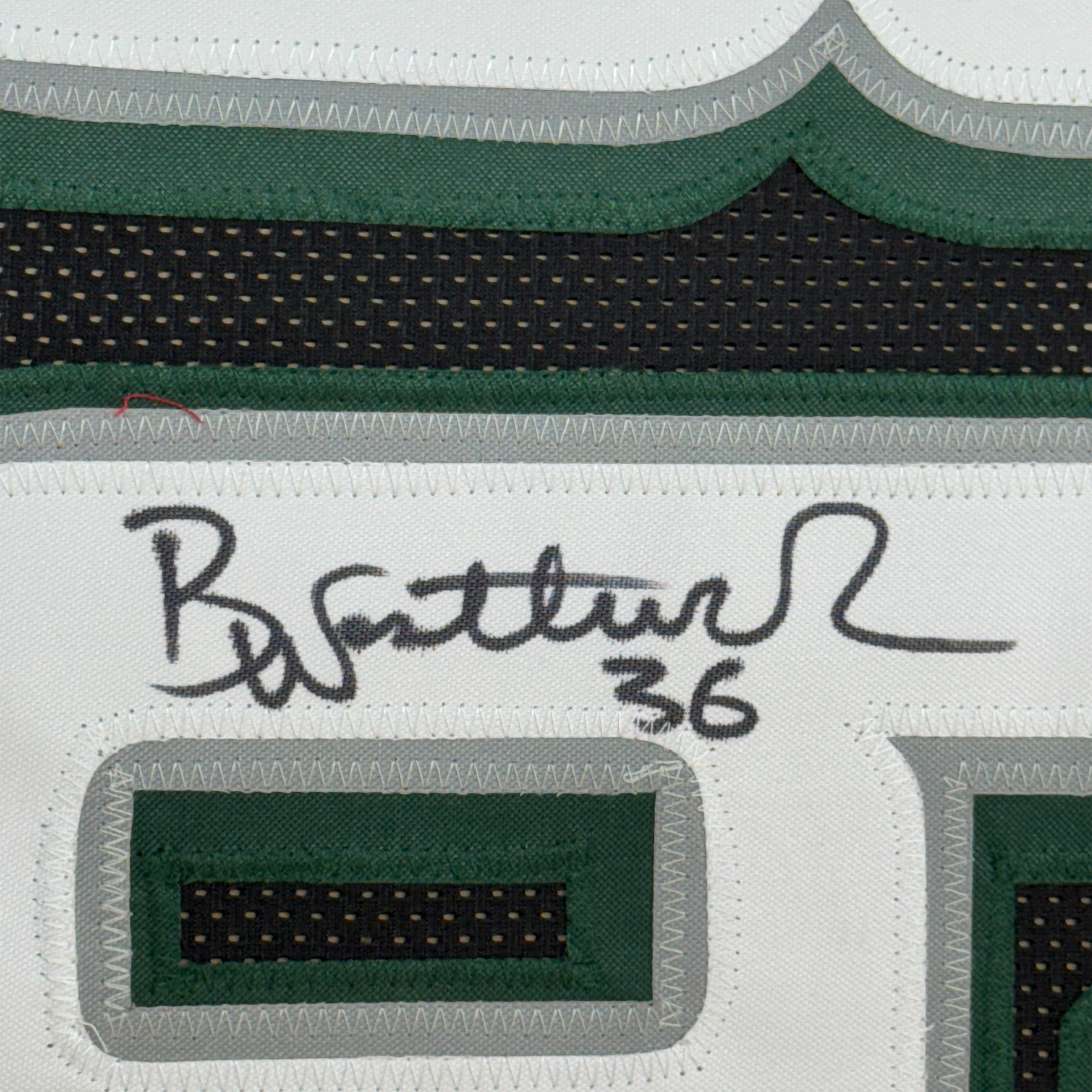 Framed Autographed/Signed Brian Westbrook 35x39 Philadelphia Black Football Jersey PSA/DNA COA