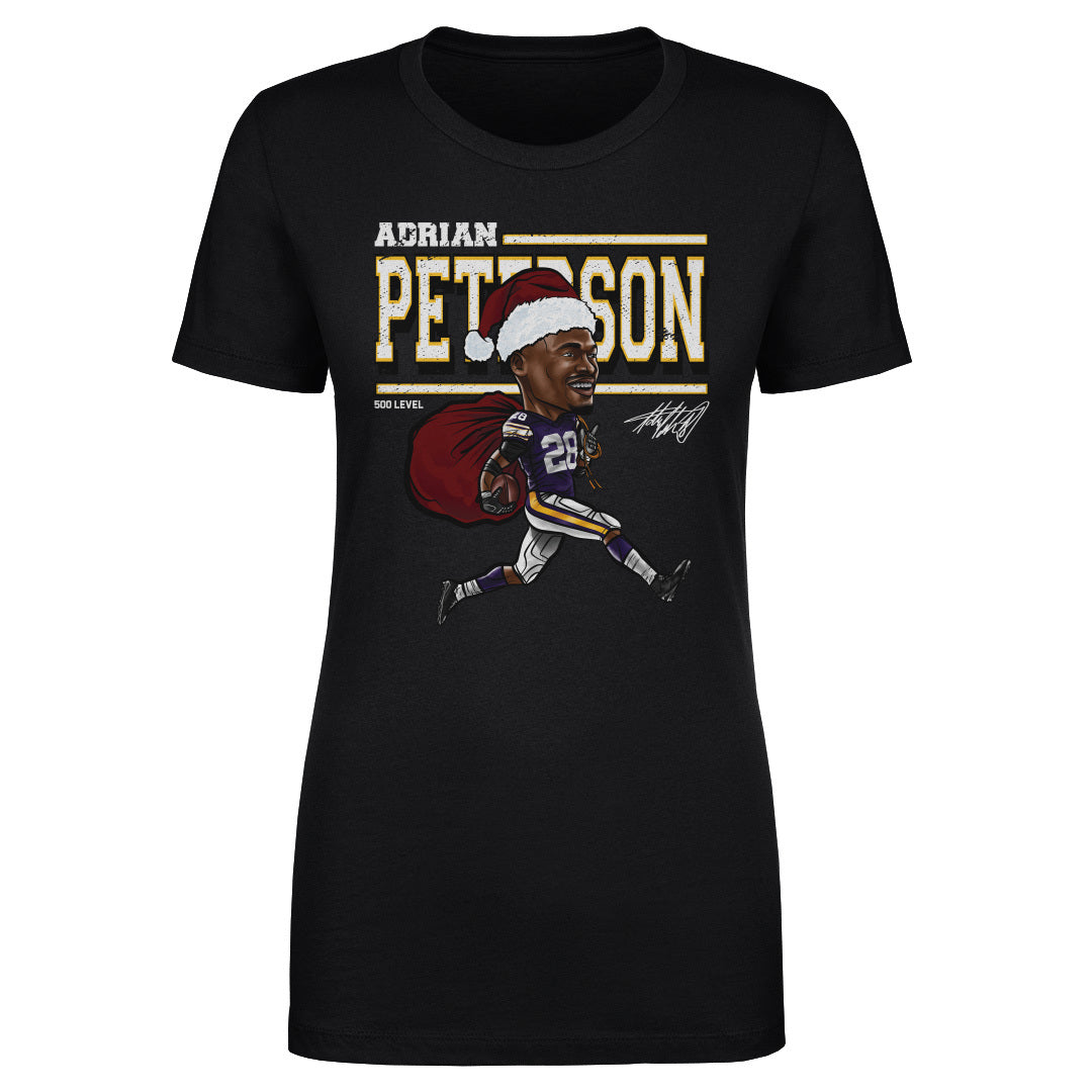 Adrian Peterson Minnesota Cartoon Santa Hat WHT