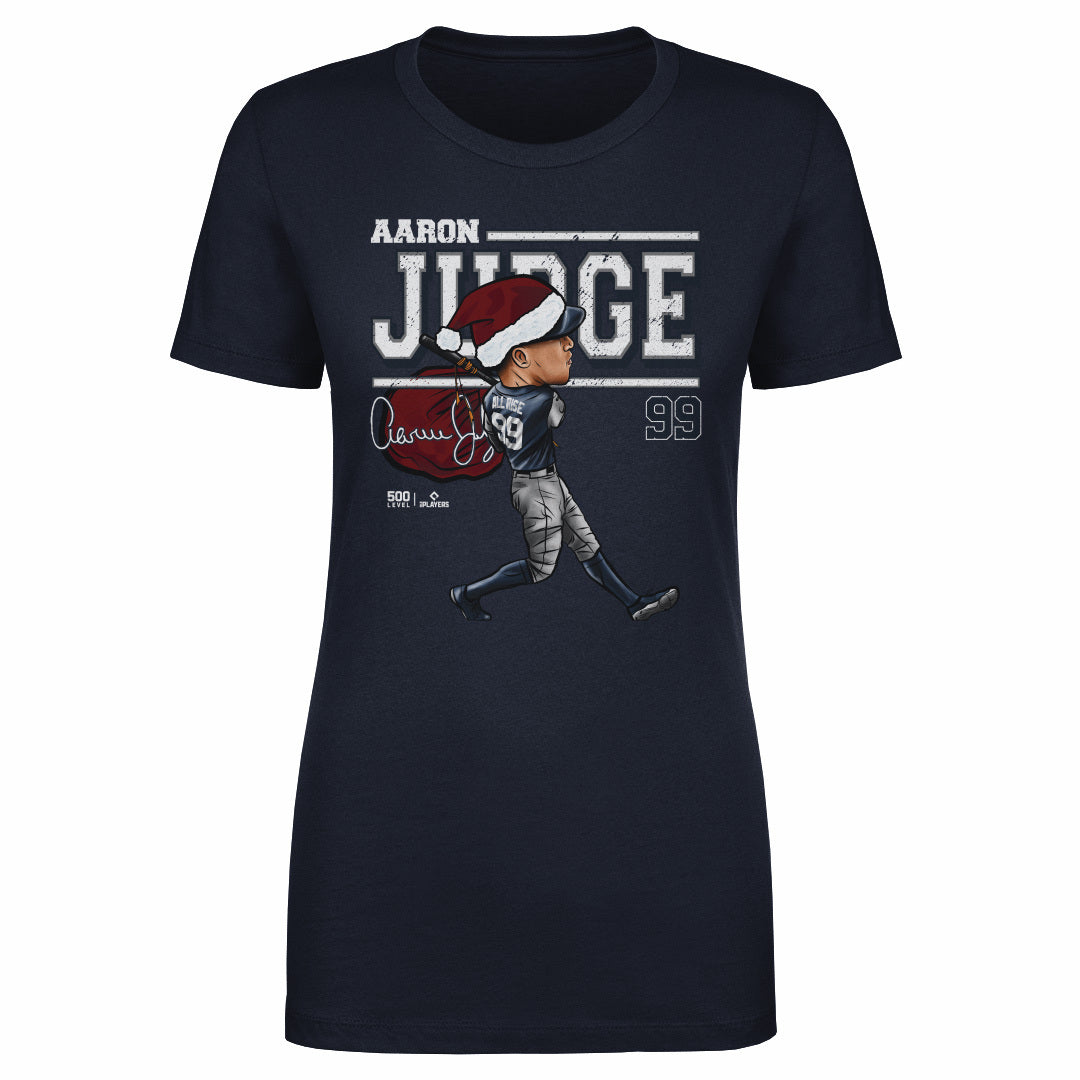 Aaron Judge New York Y Cartoon Santa Hat WHT