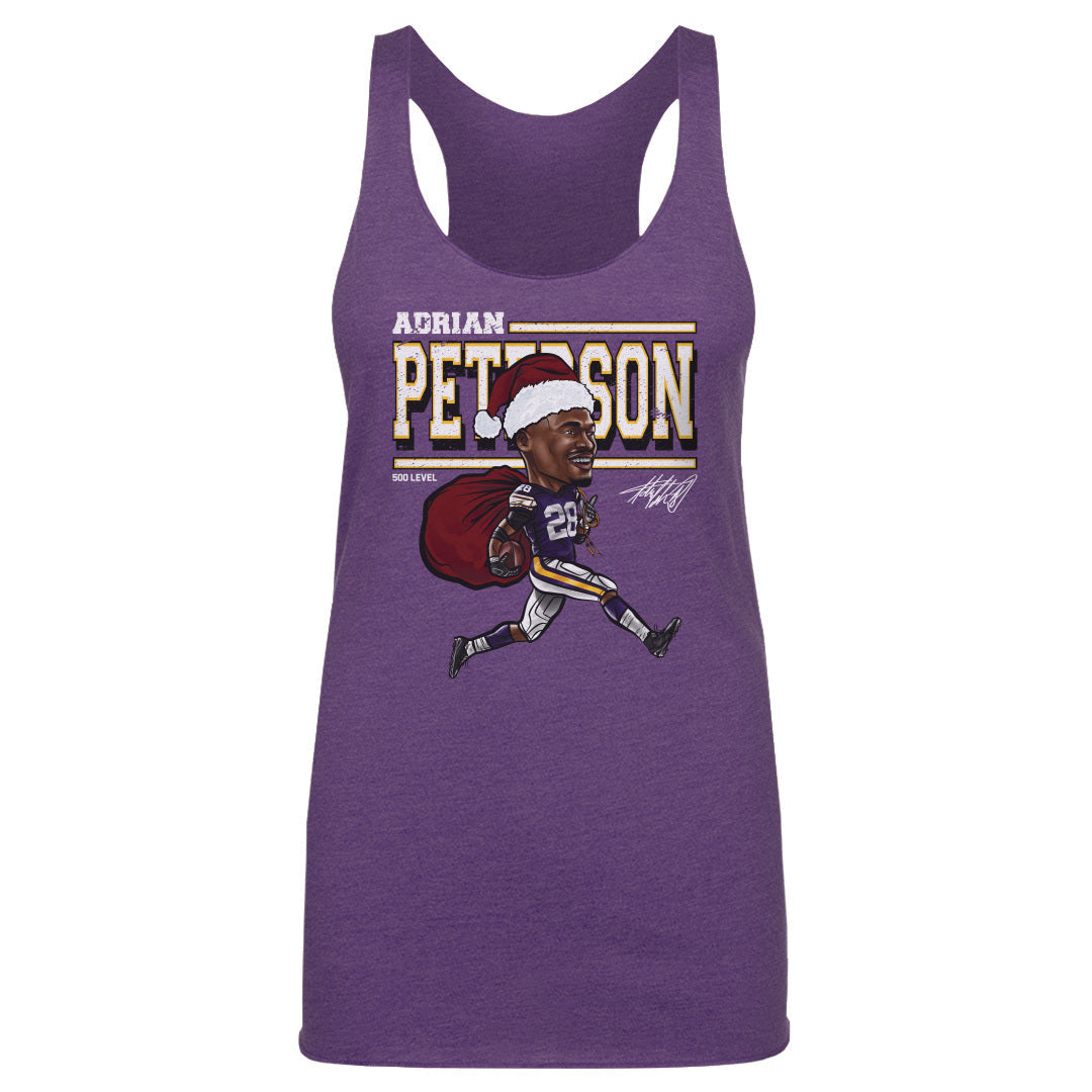Adrian Peterson Minnesota Cartoon Santa Hat WHT