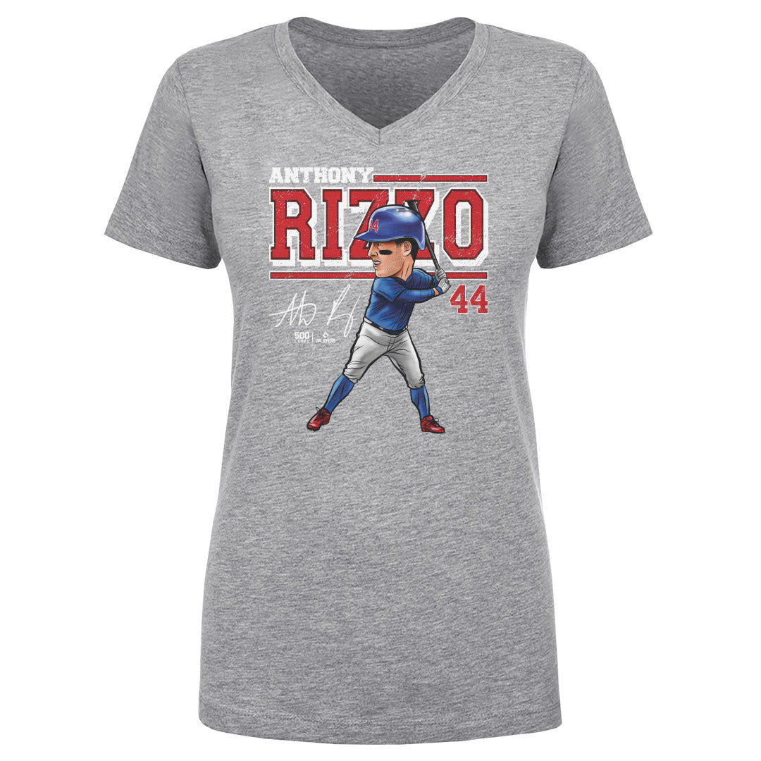 Anthony Rizzo Chicago C Cartoon WHT