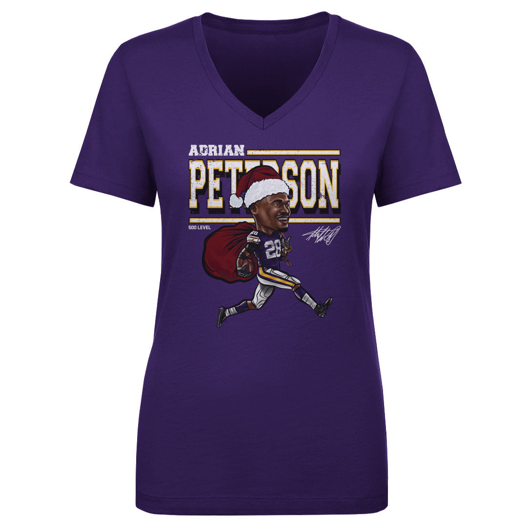 Adrian Peterson Minnesota Cartoon Santa Hat WHT