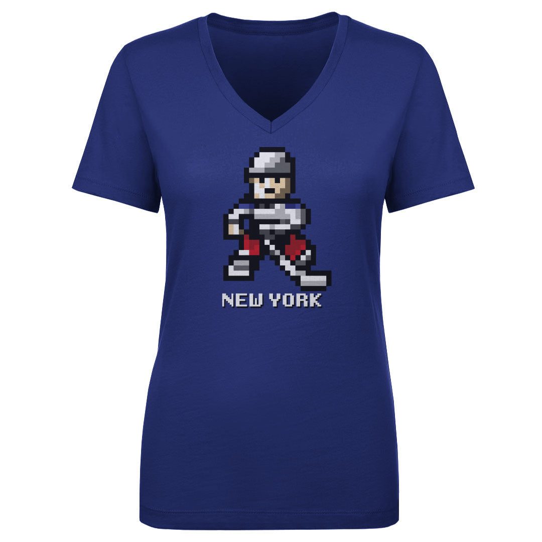New York R Hockey 8-bit WHT