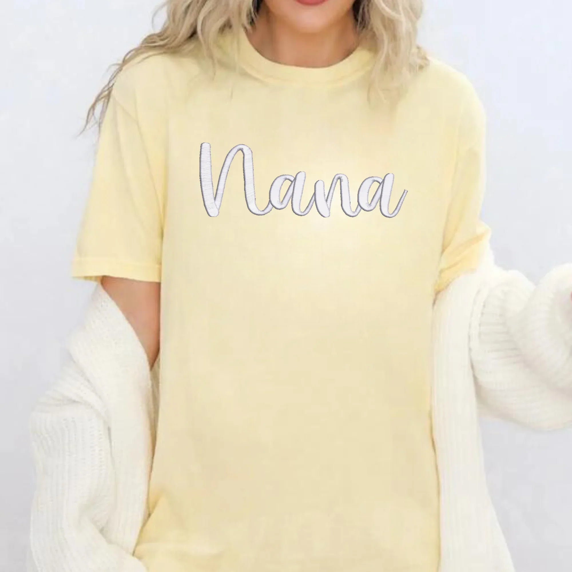 Nana 3D Puff Embroidered Shirt