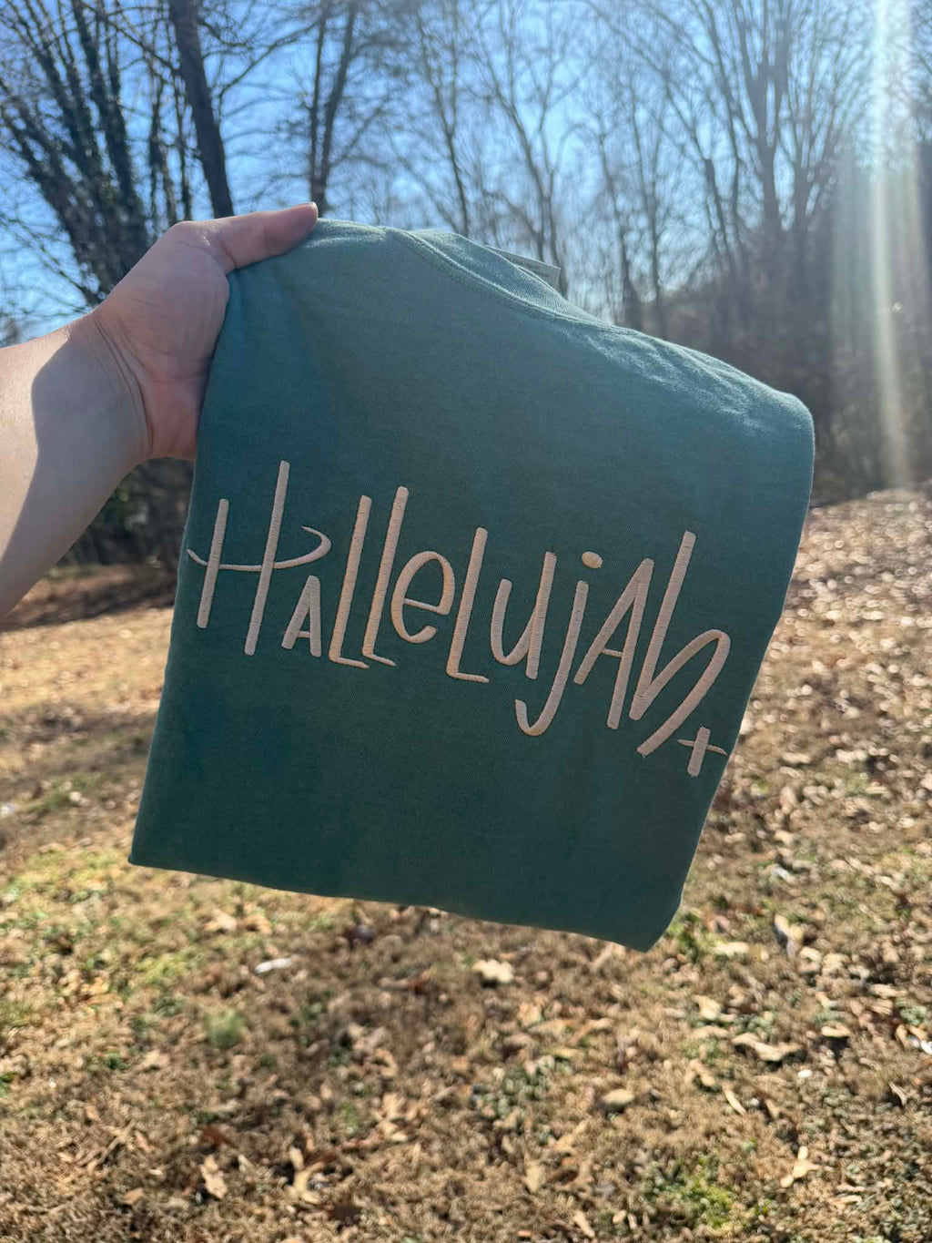 Hallelujah Embroidered Comfort Color T-Shirt