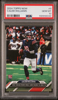 Graded 2024 Topps Now Caleb Williams #9 Rookie RC Football Card PSA 10 Gem Mint