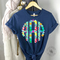 Back To School Doodle Monogram Graphic Tee
