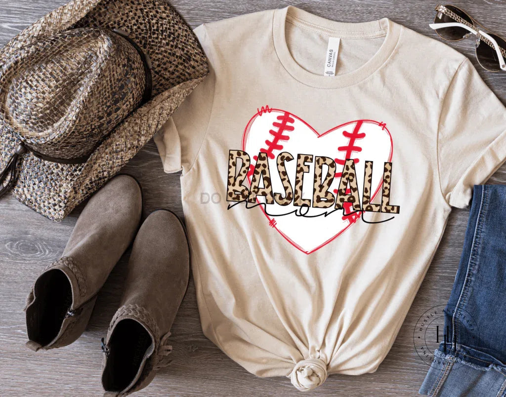 Baseball Mom Leopard Graphic Tee
