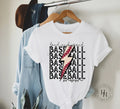 Baseball Mom Lightning Bolt Graphic Tee