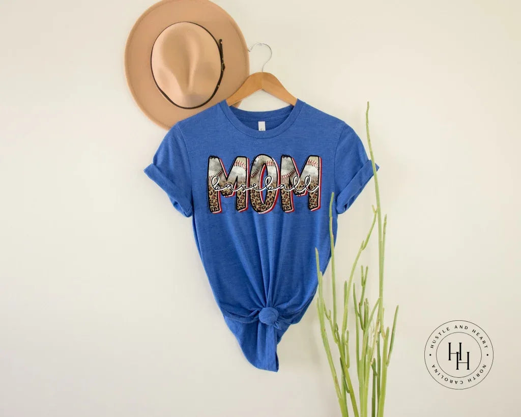 Baseball/Softball/Soccer Mom Half Leopard Grunge Graphic Tee