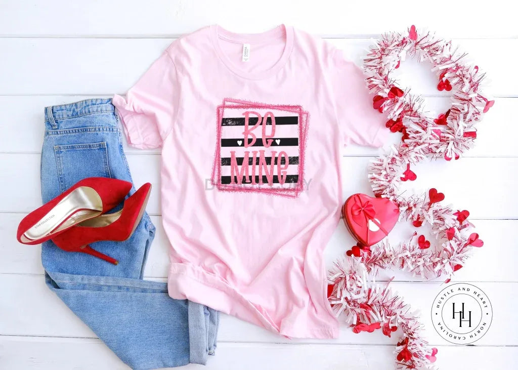 Be Mine Framed Stripes Graphic Tee