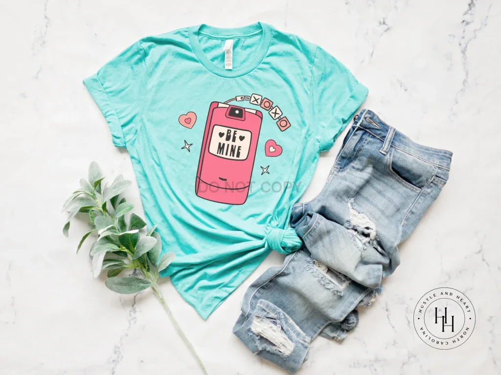 Be Mine XoXo Cell Phone Flip Phone Graphic Tee