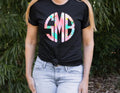 Bright Spring Swirl Monogram Graphic Tee