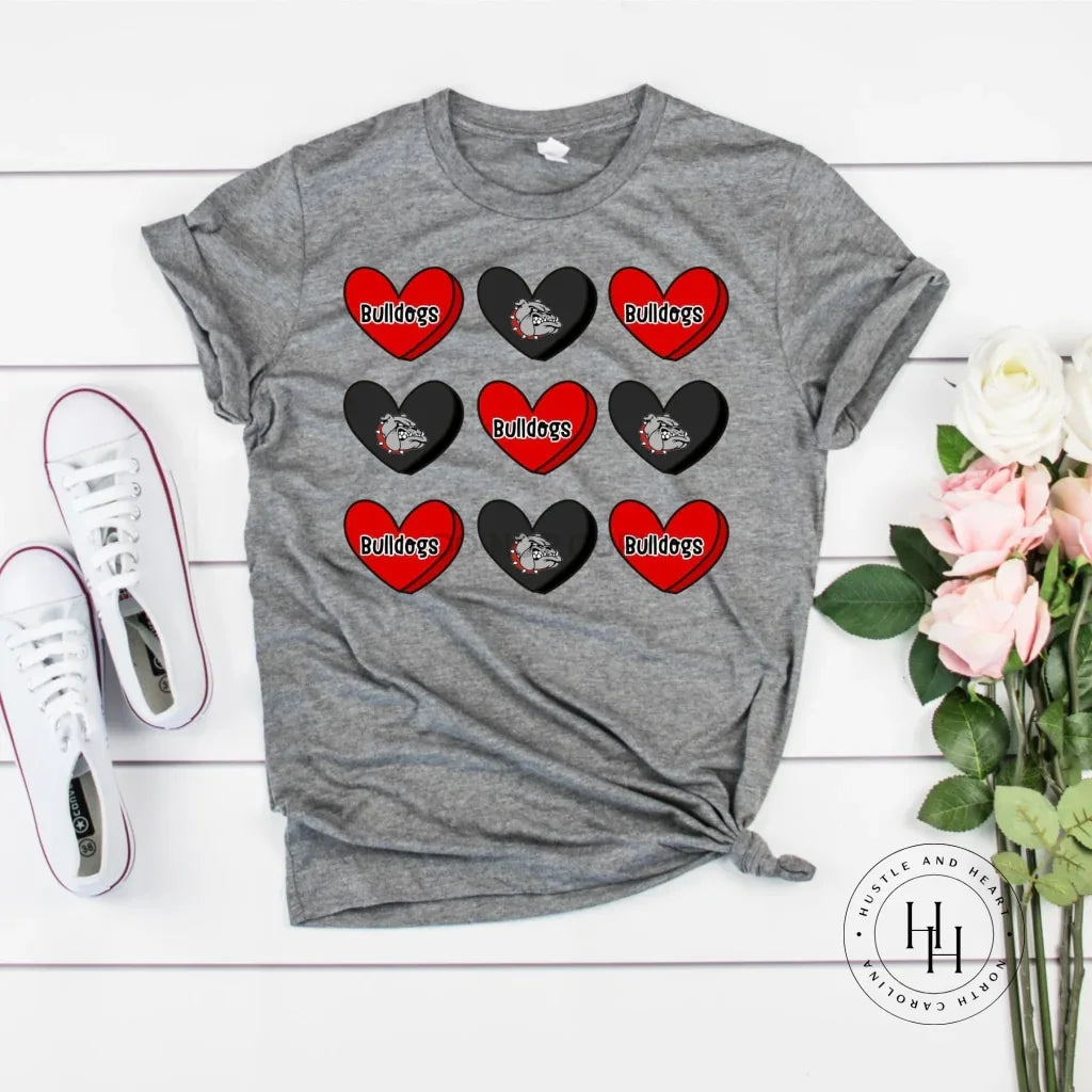 Bulldogs Conversation Heart Graphic Tee