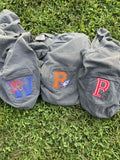 Letter and Outline Mascot Embroidered Comfort Color Pocket Tee