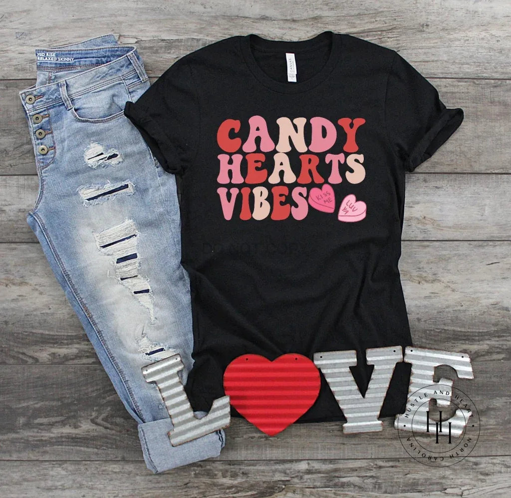 Candy Hearts Vibes Graphic Tee